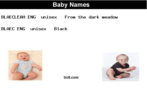 blaecleah-eng baby names